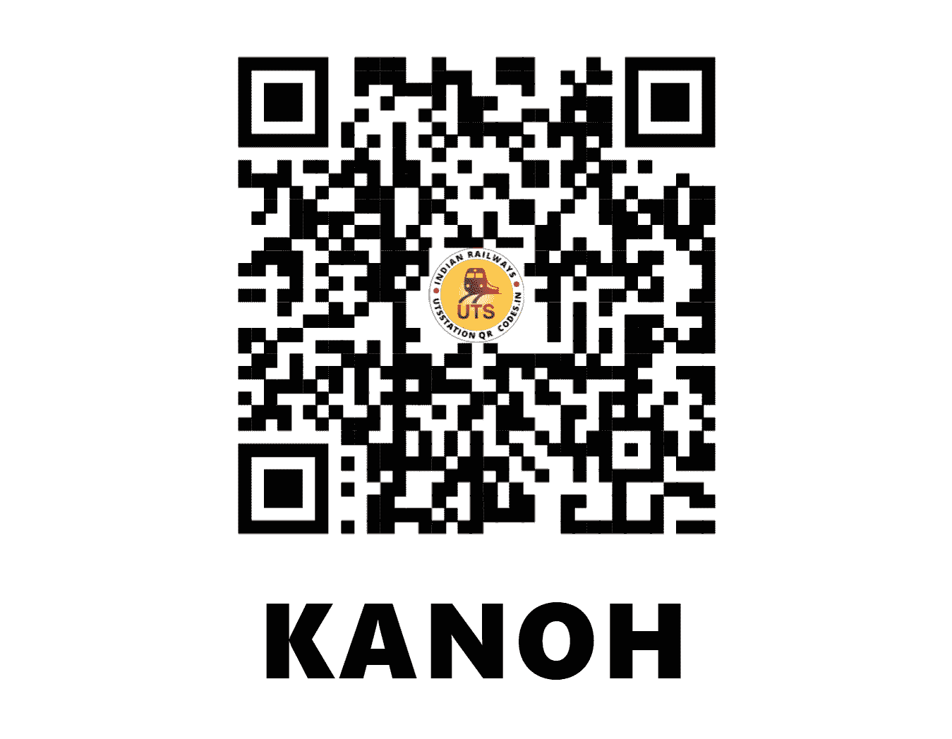 UTS QR Code for KANOH - KANO - NR (HIMACHAL PRADESH)